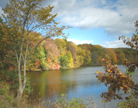 Click to enlarge photo of Cross River Reservoir.