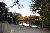 Click to enlarge photo of Bridge over Val-Kill Pond.