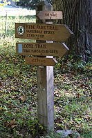 Click to enlarge photo of signs on the FDR hiking trails.
