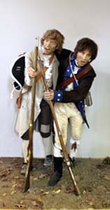 Click to enlarge photo of the Wounded Patriot at the Battle of Fort Montgomery
